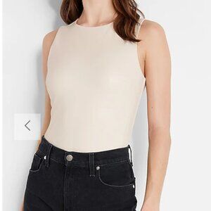 Body Contour Faux Leather High Neck Bodysuit | Size L